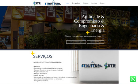 Struttura Engenharia: Site estilo One Page + Página de captura para campanhas Google Ads e Facebook Ads