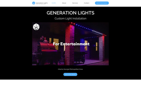 Generation Lights: We designed a beautiful custom website for Generation Lights. They focus on custom light installation in the Atlanta, Georgia area.