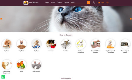 Jaws N Paws: To provide the customer stunning, search engine optimised, user-friendly and mobile-responsive website along with Freedom of Customization and Convenient Admin Control.