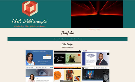 cgawebconcepts: My personal Porfolio.  Not only do I create affordable webdesigns, I also create Media Content for advertising and makerting on social media or a commercial scale. I created all media content shown