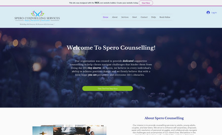 Spero Counselling Services: Our organization was created to provide dedicated supportive counselling. To help clients navigate challenges that hinder them from living the life they deserve. At Spero we believe in every individuals ability to achieve positive change and have a firm belief that with a little hope you can persevere and overcome life's obstacles.