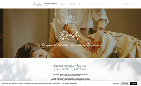 Bodhi Massage: Création de l'identité visuelle et du site e-commerce d'une masseuse Renata França à Bayonne