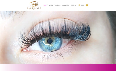 Lashes 4 You: I designed this online booking website with its mobile version.