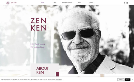 Zen-Ken: What happens when you combine a million dollar business with super cool business philosophy? You get a multimillion dollar business.  Here' the guru that made it all happen ... starring in his own blog which we designed.  It's simple and to the point.
