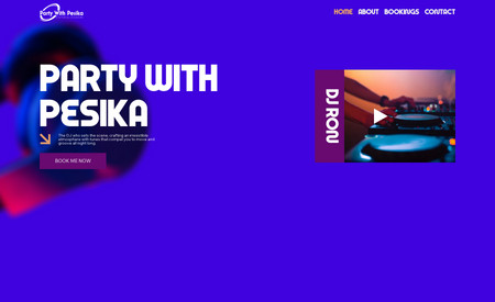 Party With Pesika: Pravaah Consulting innovatively designed and developed a bespoke website for a renowned DJ, seamlessly blending aesthetic appeal with functionality. The project centered around a custom design that reflected the DJ's dynamic brand and an integrated booking system to streamline event scheduling and management. Key features included a user-friendly interface, payment integration for secure transactions, and a responsive layout ensuring accessibility across all devices. Pravaah Consulting's strategic approach also involved optimizing the website for search engines, enhancing online visibility. The result was a vibrant, engaging online presence that not only captivated the audience but also simplified the booking process, significantly boosting bookings and client satisfaction.