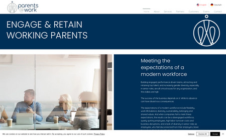 parents@work: Redesign of Wix classic website