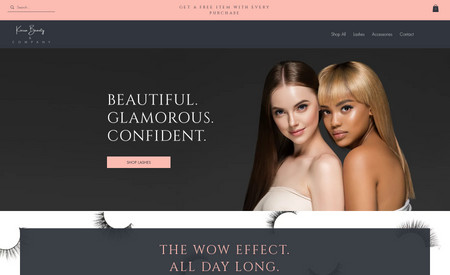 Kierra Beauty & Co: Luxurious web design for a local lash company.
- User friendly online store
- Contact form
- Expert design