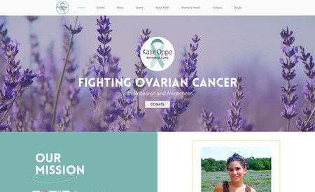 Katie Oppo Research Fund: This custom built site was created for a non-profit organization to share their message and accept donations. This website is also often used to showcase and sell tickets to fundraising events and share information in the cancer community.
