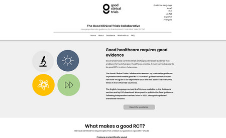The Good Clinical Tr: This project required editing of a complex lightbox for a technical company. The updated site lets the client communicate effective with their audience.