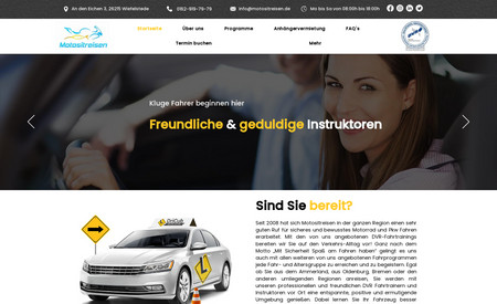 Driving School: I have created a site with a good user interface design and given a good website to client