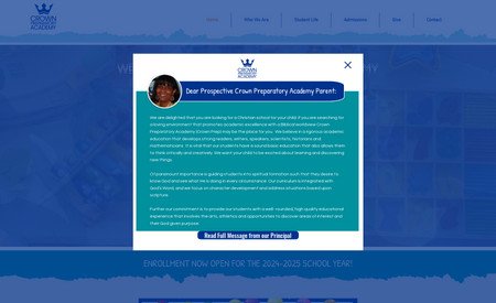 Crown Prep Academy: My client is a school principal. I was hired to help organize and design a K-3rd grade website. 

After touring the school, gathering information and meeting some faculty, I created a simple mark, color palate, social media template and website to meet and exceed client's expectations.