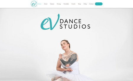 Ev Dance Studios: Full design and creation for a ballet/dance studio.