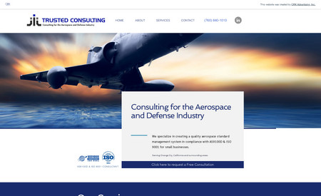 Trusted Consulting: Designed website for a Aerospace and Defense Industry Consultant. This included a dynamic home page, about, services and contact. A simple website, but still creative with some moving/fading elements.