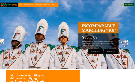 famu-bands: The Marching 100 is the official name of the marching band at Florida Agricultural and Mechanical University (FAMU) in Tallahassee, Florida.