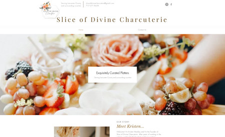 Slice of Divine: This was a full site design