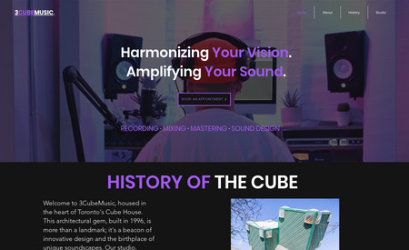3cubemusic: This is another portfolio of my design skills. I developed this music website using my design and development skills.