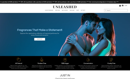 Unleashed Perfumes | Editor X + Velo: Website Created on Editor X
Customizations:
1. Mega Menu with hover effect using Velo Coding
2. Over 2000 products setup on the website with variations
3. eCommerce implementation
4. Custom-coded (Velo) the product page to show the following
a. You may also like using a rule engine
b. A section for similar products based on preferences
c. A section for other products from the same brand
5. email automation at various points of the buyer
 journey
6. Dynamic pages based on user preferences
7. Custom Product landing Pages built on Velo

Digital Marketing Work
1. SEO/SEM
2. Paid Ad Campaigns
3. Content creation, Video creation
4. email marketing
5. Social Media Marketing
6. Press Releases 