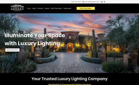 Luxury Lighting: Full Website Design & Layout