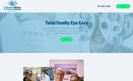 Total Eye Care: One page design for local optometry office. Client goal was to be found on Google and direct visitors to call the office. 