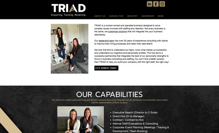  TRIAD Elite Group: Full website design, content creation and architecture.
