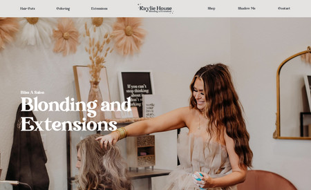 Kaylie House Beauty: Branded website redesign
