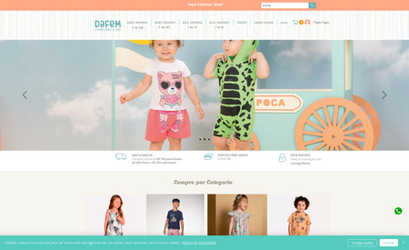 Dafembabykids: Desenvolvimento e criação de layout para o e-commerce de roupas no segmento infantil para a Dafem Baby Kids