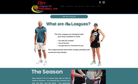 Flex Leagues FP: The best Pickleball league - feel free to use the website as a model website for other leagues across the world.