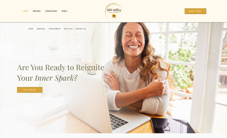 Nikki Helbling: Website design for an alternative medicine provider.