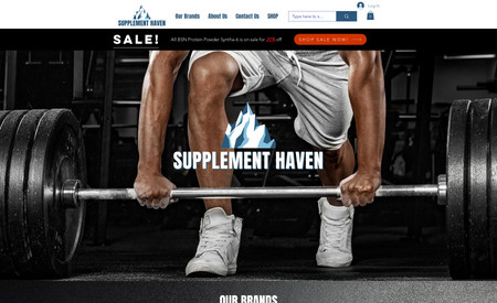 Supplement Haven: Full Website design