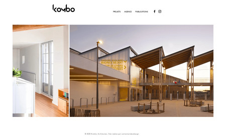 KOMBO ARCHITECTES: Conception du site de l'agence d'architecture KOMBO ARCHITECTES