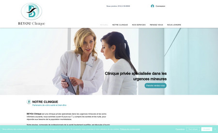 Beyou Clinique: Site web de réservation en ligne pour des services de soins esthétiques