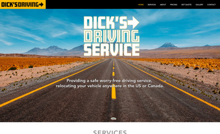 Dicks Driving Service: I created this site and logo.  I love incorporating great pictures in my sites.  Check it out!