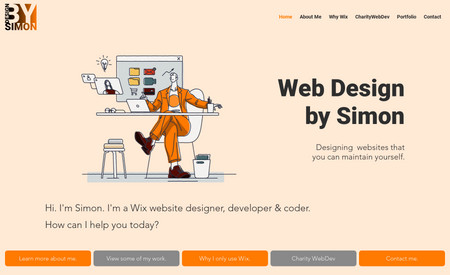 Design by Simon: My own web site, designed on Editor-X.