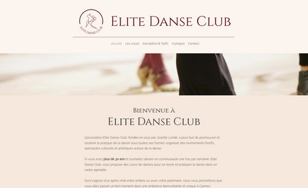 Elite Danse Club: Website creation from A to Z & Branding