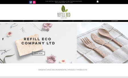 refileco: E-commerce wesbite selling eco and environmentally friendly products in Suffolk, UK