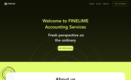 FINELIME: Quick website creation and express branding service based on a chosen logo.