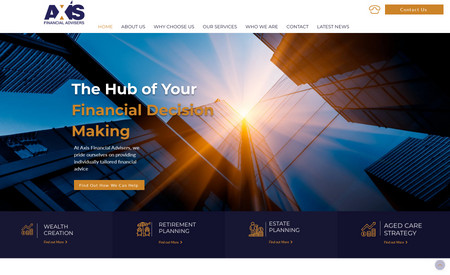 Axis Financial : new website for Financial Wealth Company