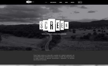 screen: Desarrollo de sitio web para productora audio visual