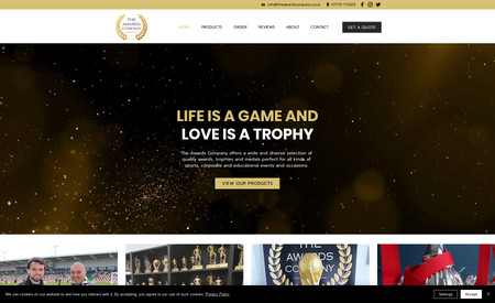 The Awards Company: The Awards Company's old website wasn't bringing in any sales, so they came to us with this high on their list. We worked with the brand to create a website that truly stands out, just like their awards, and provides customers with an easy process to enquire about products.