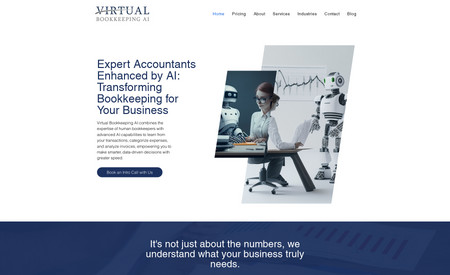 Virtual Bookkeeping: We are excited to present our collaboration with Virtual Bookkeeping, a leading provider of bookkeeping services powered by artificial intelligence. Our team had the privilege of designing and developing their website, which serves as an innovative platform to showcase their cutting-edge Bookkeeping AI solutions and provide a seamless experience for businesses seeking efficient financial management.
