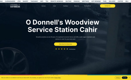 Woodview SS: We designed and developed this website for O'Donnell's, a large Service Station based in Cahir, Co. Tipperary. This project included an updated colour scheme and design to promote new facilities and services within the business. We also worked with the team at O'Donnell's to automate communication for hiring and for customer enquiry. This Website Design and Development project was successfully completed and launched and O'Donnell's is showing a large increase in website visitors.