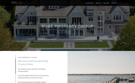 Pure Property Group: Site features custom code, as well as, custom animations to make this informational site pop!