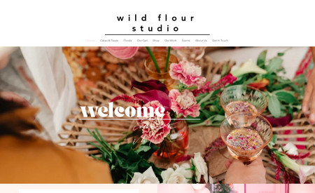 Wild Flour Studio: The aesthetic of this website was very important to the client to preserve their sophisticated and fun high-end services. The website features information about the company, showcases its portfolio and urges potential customers to get in touch through specially tailored contact forms.