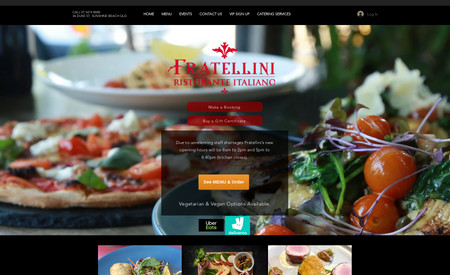 fratellini: Restaurants, online table bookings, menu changes for any business 