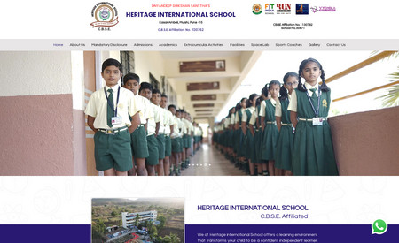 Heritage School: Heritage International school is a public service oriented, non – profit organization and a permanently private unaided school. With the aim of imparting quality education, Mr. Krishna Bhilare founded Heritage International School in the year 2011.