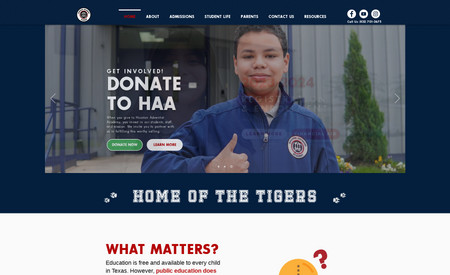 Houston Adventist Academy: Collaborating with https://www.houaa.org/: We worked closely with the client to understand their specific requirements, objectives, and target audience. Our role involved translating their vision and branding guidelines into a visually appealing and functional website design.