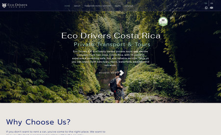 Eco Drivers New: Custom Travel Website Design & Branding 