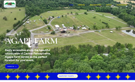 Agape Farm: Top-notch Wix Studio website.  Fully responsive.