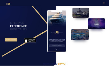 Braver Hospitality: We built Braver Hospitality an iOS app and a WIX website to manage their users and online store. Braver is a member only platform where members can find anything they can imagine from planning trips, booking club reservations, yachts and more.