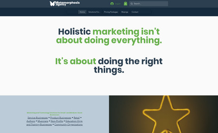 Metamorphosis Agency: We love Wix. We build websites on Wix, including our own website. Everything is customized from the design to the case studies to the services and search. And, the site is database-driven, so it loads fast and is easily managed. 